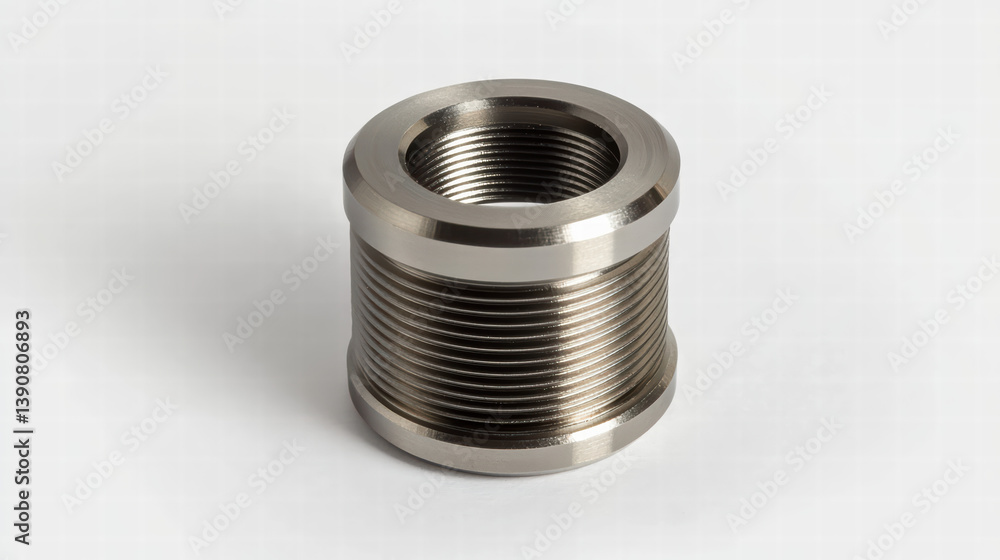 Precision Engineering: A close-up shot of a precisely crafted, industrial-grade metal component showcasing its intricate design and sturdy construction. Precision Engineering: A close-up shot of a precisely crafted, industrial-grade metal component showcasing its intricate design and sturdy construction.