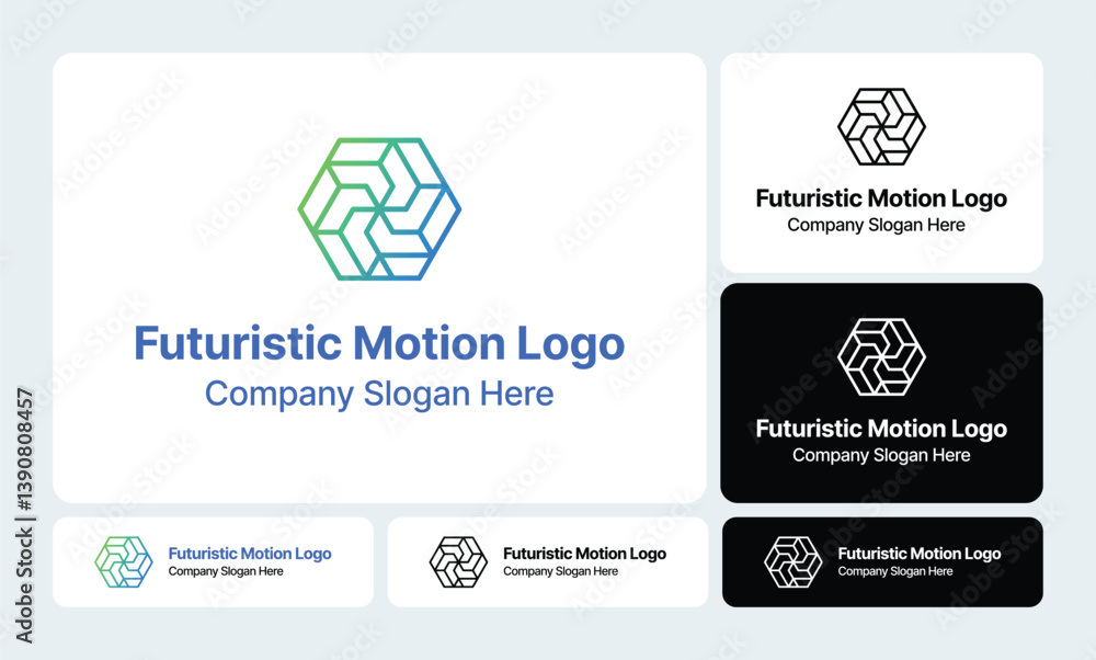 Naklejka premium Futuristic Motion Logo