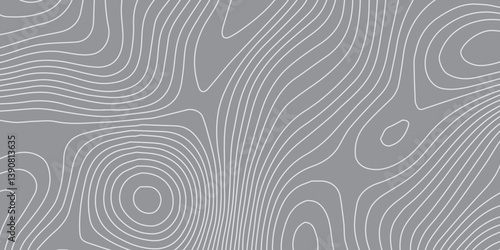 Modern Topographic Contour Lines Design in Abstract Style: Wavy White Lines Flowing Like Terrain Elevation on a Clean, Minimal Background