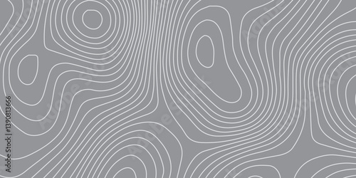 Topographic Harmony: Abstract Background Featuring Wavy White Contour Lines That Capture the Essence of Natural Terrain in a Minimalist Vector Format