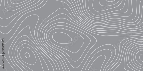 Topographic Harmony: Abstract Background Featuring Wavy White Contour Lines That Capture the Essence of Natural Terrain in a Minimalist Vector Format