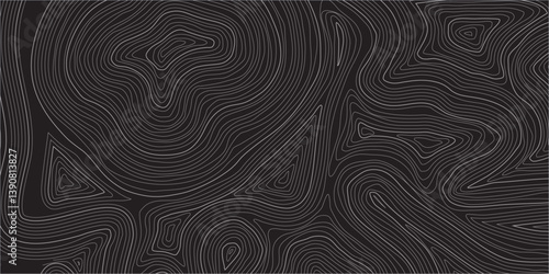 Luxury Abstract Contour Line Artwork Featuring Elegant Wavy Topographic Patterns on a Rich Black Background, Designed for Modern Branding, Visual Identity, and Artistic Presentation