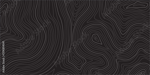 Luxury Abstract Topographic Composition with Soft Wavy Line Mapping Over a Sleek Black Canvas, Ideal for Stylish Posters, Album Covers, or Digital Art Installations