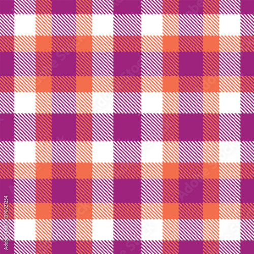 Wallpaper Mural Plaid pattern seamless. Metallic red violet & Vibrant white Tartan Fabric Design.  Torontodigital.ca