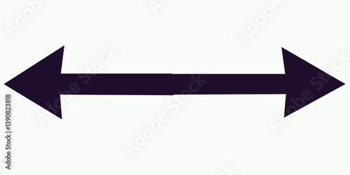 Double arrow icon. Two side arrow icon symbol. left and right long arrow icon. Double arrow icon isolated on white background. vector illustration.