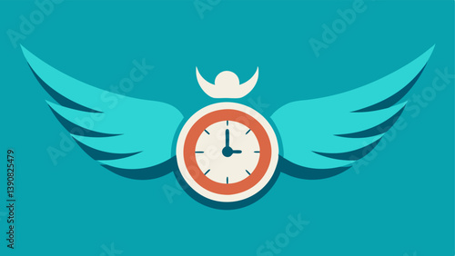 Clock Ticking A clock with wings symbolizing the urgency to spend rather than save in a situation with negative rates with the phrase Time to Use Your Money.