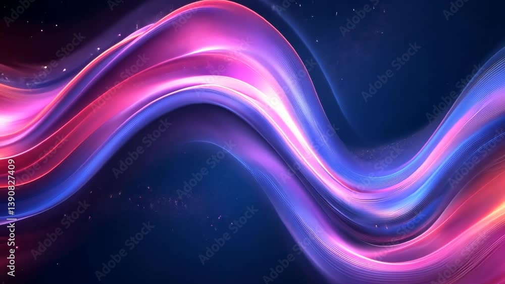 Abstract light trails with vibrant pink and blue hues create dynamic wave patterns Abstract light trails with vibrant pink and blue hues create dynamic wave patterns