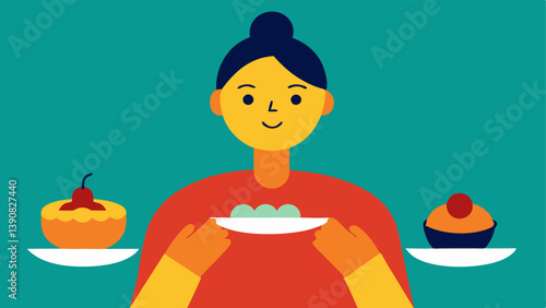 Food Tasting A person tastes two dishes