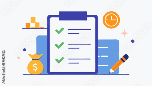 Checklist An illustrated checklist with items like Create Budget Pay More Than Minimum and Cut Unnecessary Expenses indicating actionable steps for debt management.