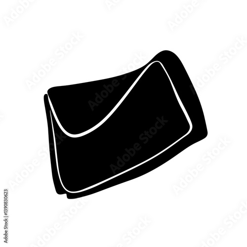 Baby swaddle illustration in black and white  