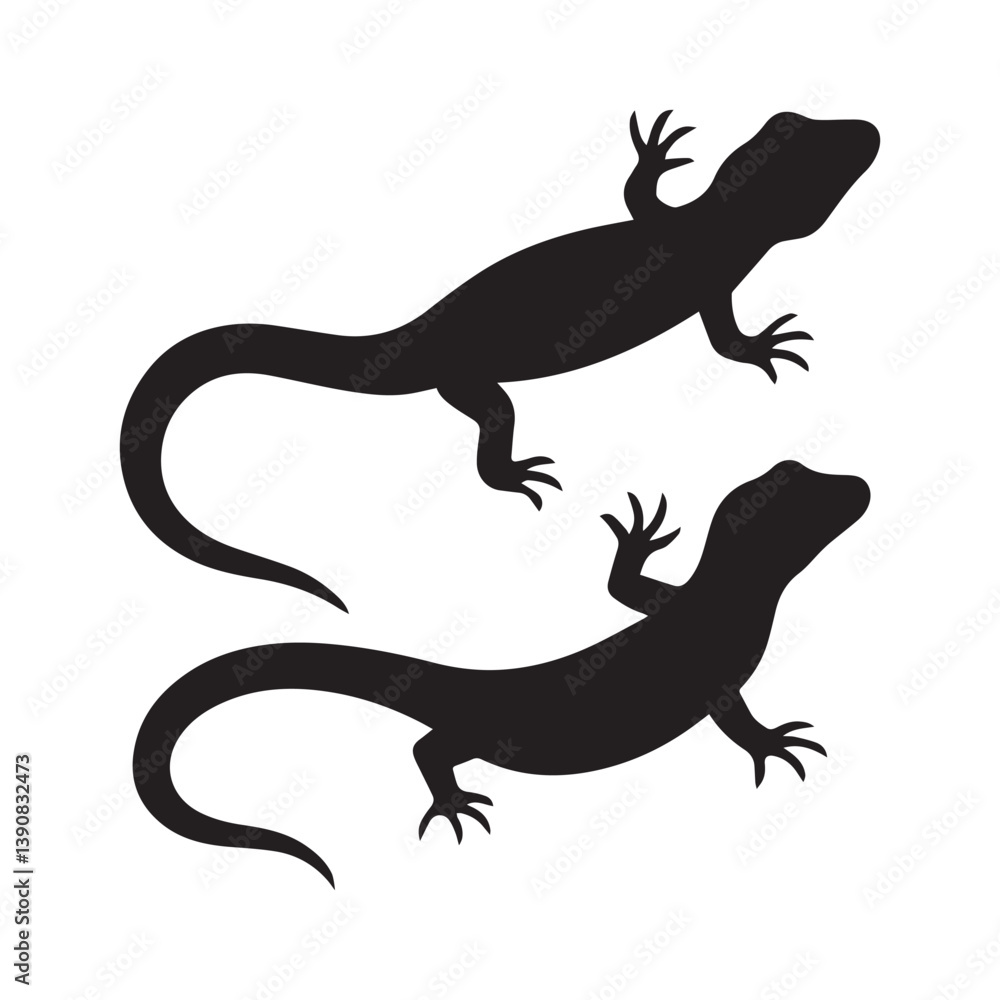 Naklejka premium lizard isolated on white