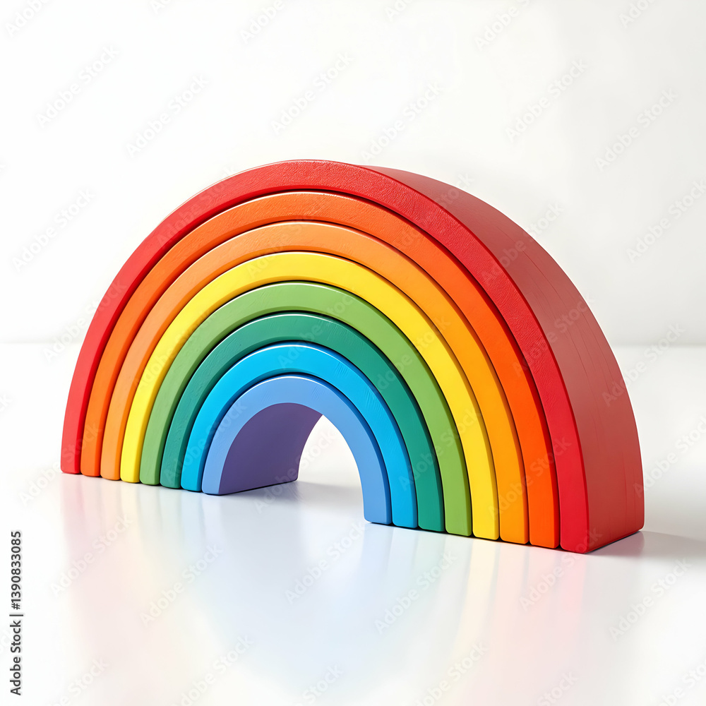 Fototapeta premium A vibrant rainbow arch illustration colorful design graphic element for decoration