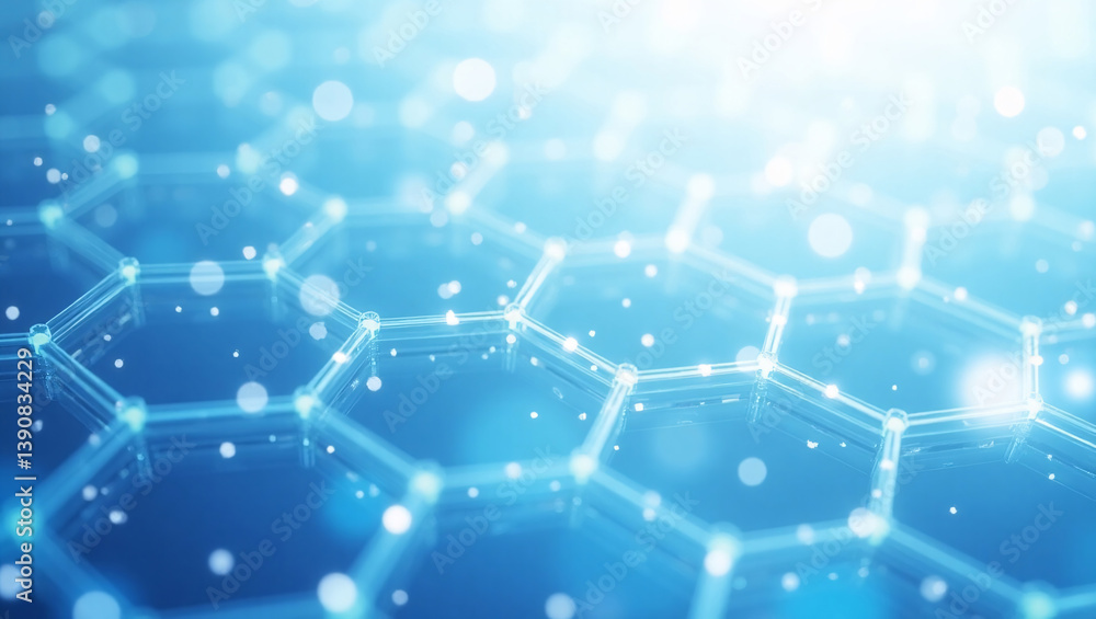 Hexagonal Honeycomb Pattern Extending into Distance – Futuristic Geometric Design Hexagonal Honeycomb Pattern Extending into Distance – Futuristic Geometric Design