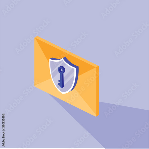 Free Download Vector image of a 3D envelope with a purple background - GFXLoad