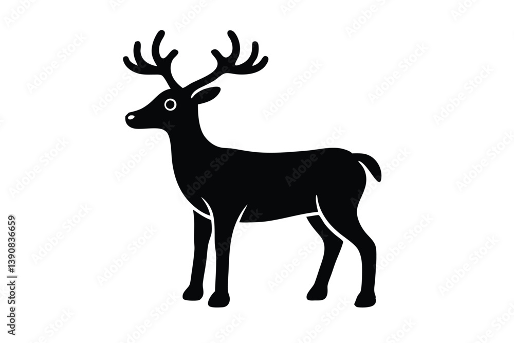 Obraz premium deer silhouette vector