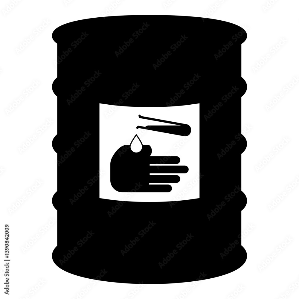 A Corrosive Waste Barrel Icon