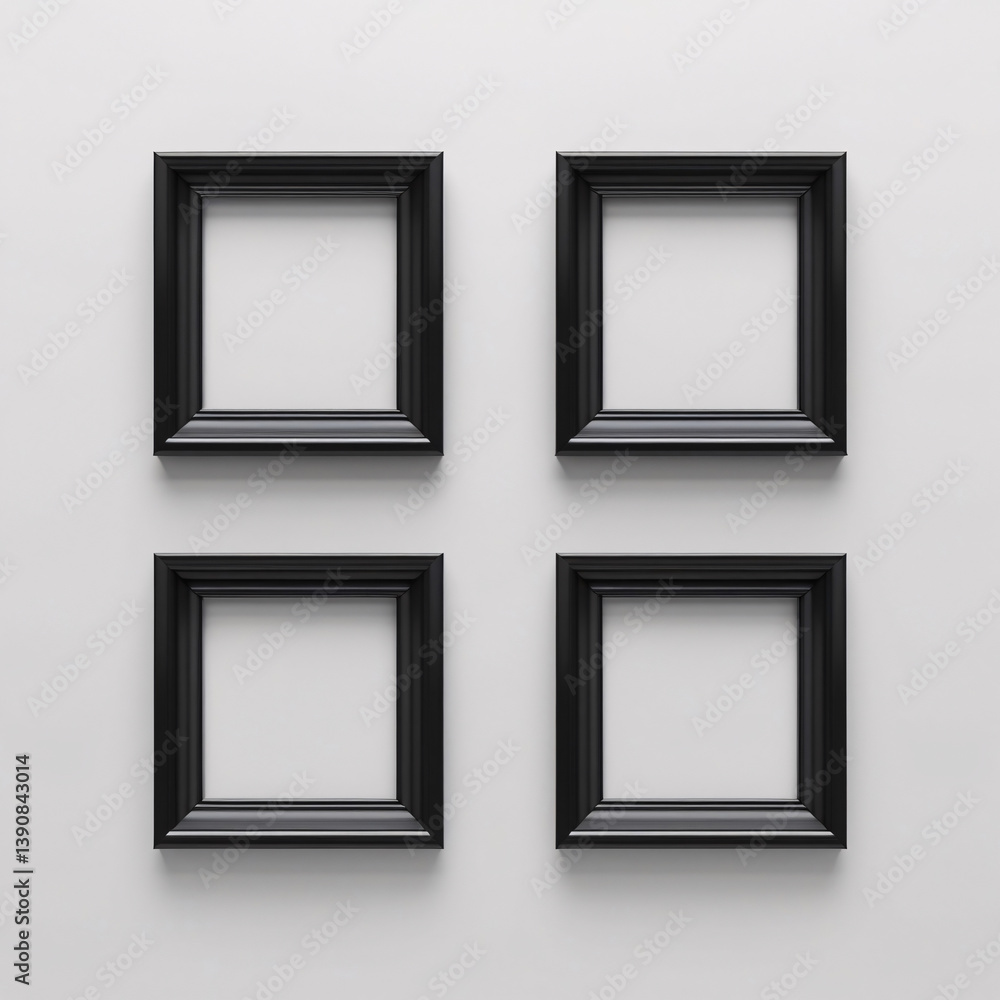 Realistic Picture Frame Set Isolated on White Background – Perfect for Presentations Realistic Picture Frame Set Isolated on White Background – Perfect for Presentations