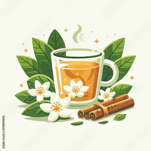 aroma, green, jasmine, background, flower, herbal, tea, plant, drink, natural, organic, cup, healthy, beverage, fresh, white, blossom, floral, nature, blooming, bloom, hot, spring, breakfast, closeup,