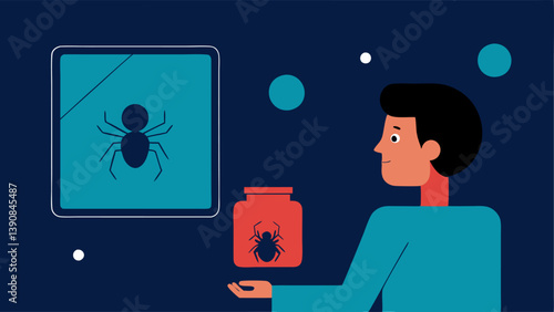 Gradual Exposure A storyboardstyle image showing a person confronting their fears in stages first observing a picture of a spider then a video then being in the same room with a