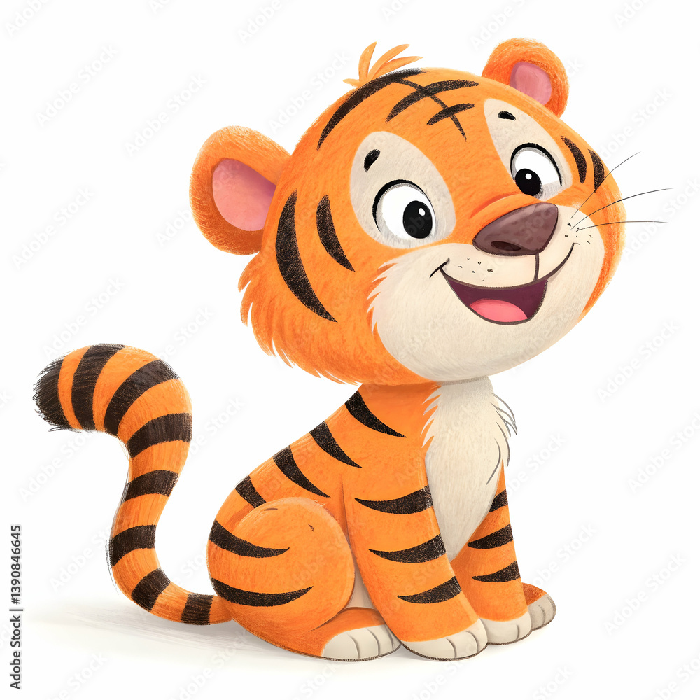 A picture of a tiger that has the name tiger on it A picture of a tiger that has the name tiger on it