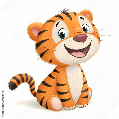 A picture of a tiger that has the name tiger on it