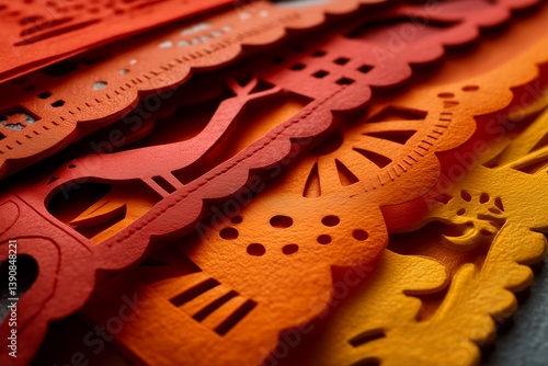 Handcrafted Papel Picado Banners Showcasing Intricate Designs