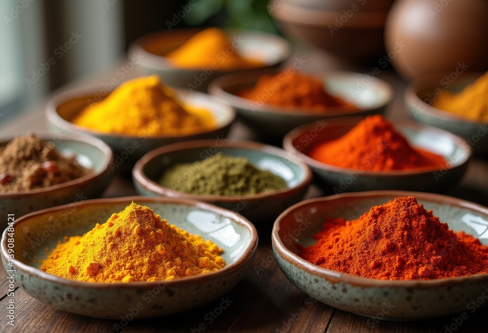 textured ceramic plates displaying vibrant colorful spices natural beauty food art culinary design, cuisine, nature, pattern, flavor, surface, bowl textured ceramic plates displaying vibrant colorful spices natural beauty food art culinary design, cuisine, nature, pattern, flavor, surface, bowl