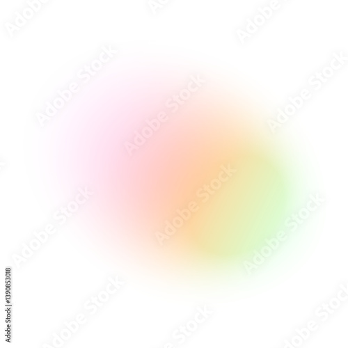 Abstract gradient background with blue and green aura, blurred modern shapes, violet bubble design, futuristic Y2K color palette. Flat vector illustration isolated on white background.