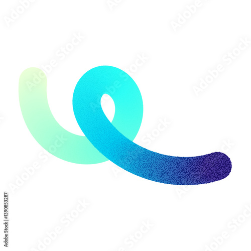 Abstract fluid gradient shape with 3D liquid brush strokes, blurred neon waves, holographic color blend design. Flat vector illustration isolated on white background.