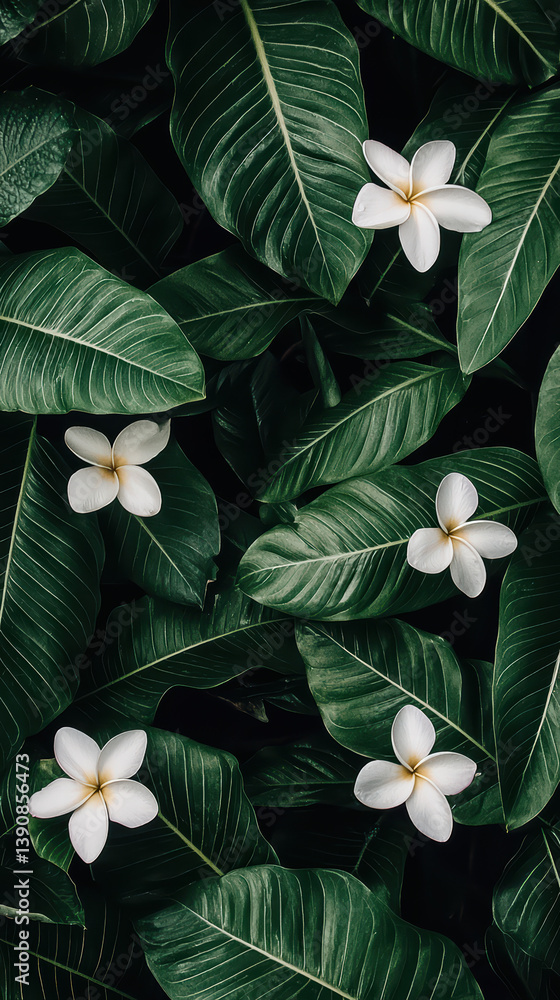 Fototapeta premium white frangipani flower