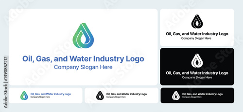 Oil, Gas, and Water Industry Logo | Integrated Energy Sector Design