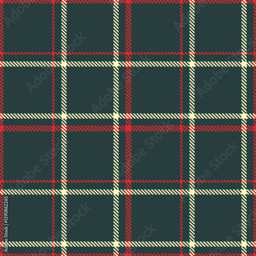 Vibrant charcoal Tartan patterns fabric texture. Contemporary Dark scarlet Seamless Tartan