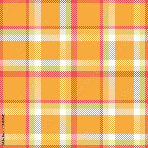 Timeless Smoky coral pink & Rustic butterscotch Seamless Tartan Fabric Design