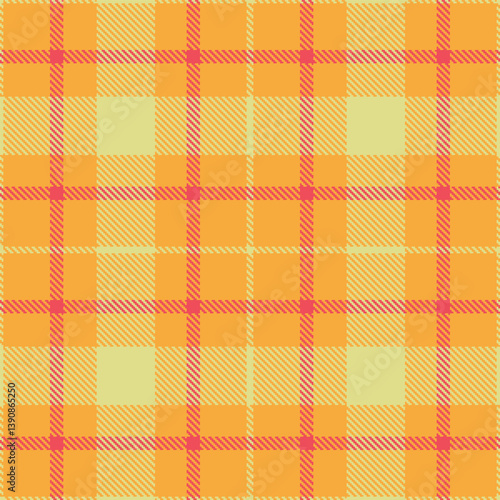 Dusty butterscotch Tartan patterns fabric texture. Timeless Soft greenish beige Seamless Tartan