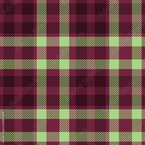 Autumn merlot Tartan patterns fabric texture. Timeless Deep dark maroon Seamless Tartan