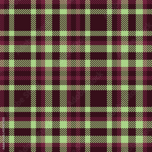 Wallpaper Mural Timeless Seamless Tartan featuring Vintage dark maroon and Rustic pale olive green Fabric Design Torontodigital.ca