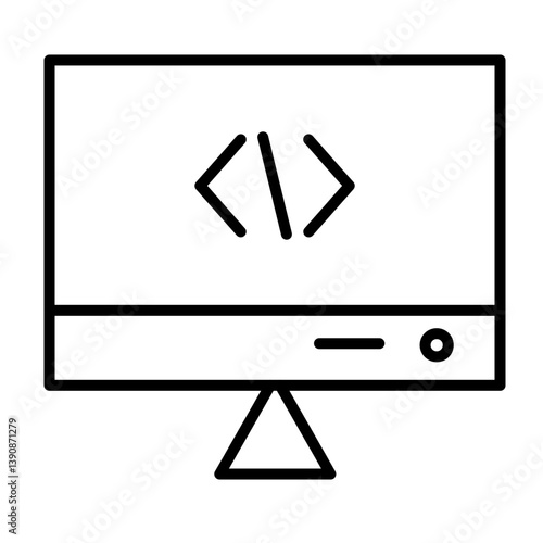 Coding Vector Line Icon Design for personal and commercial use