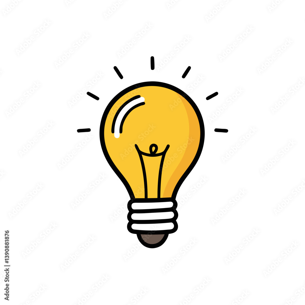 Symbolic Lightbulb Doodle Art Representing Inspiration and Brilliant Ideas Symbolic Lightbulb Doodle Art Representing Inspiration and Brilliant Ideas