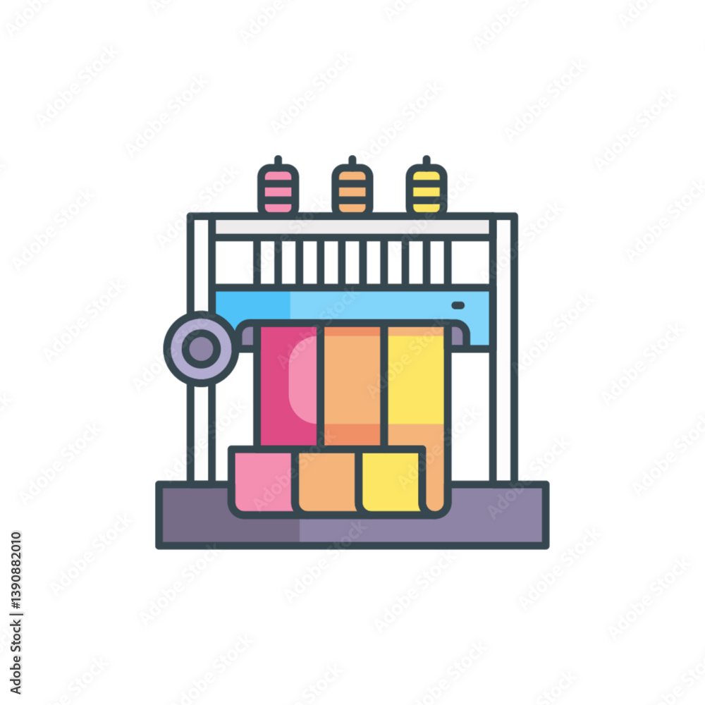 Fototapeta premium Textile Yarn Storage Icon