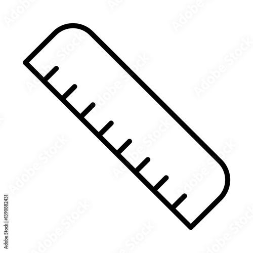 Ruler Vector Line Icon Design