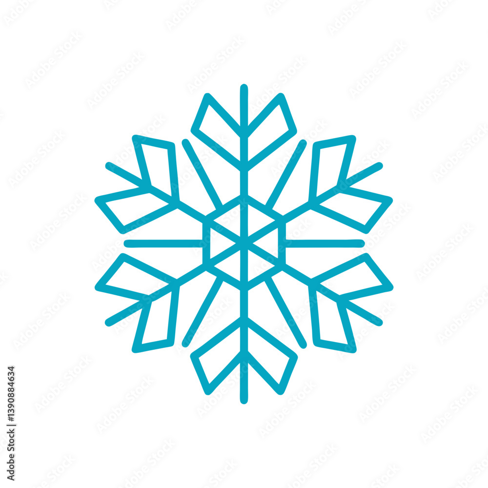 Beautiful Geometric Snowflake Design for Winter Holiday Themes Beautiful Geometric Snowflake Design for Winter Holiday Themes