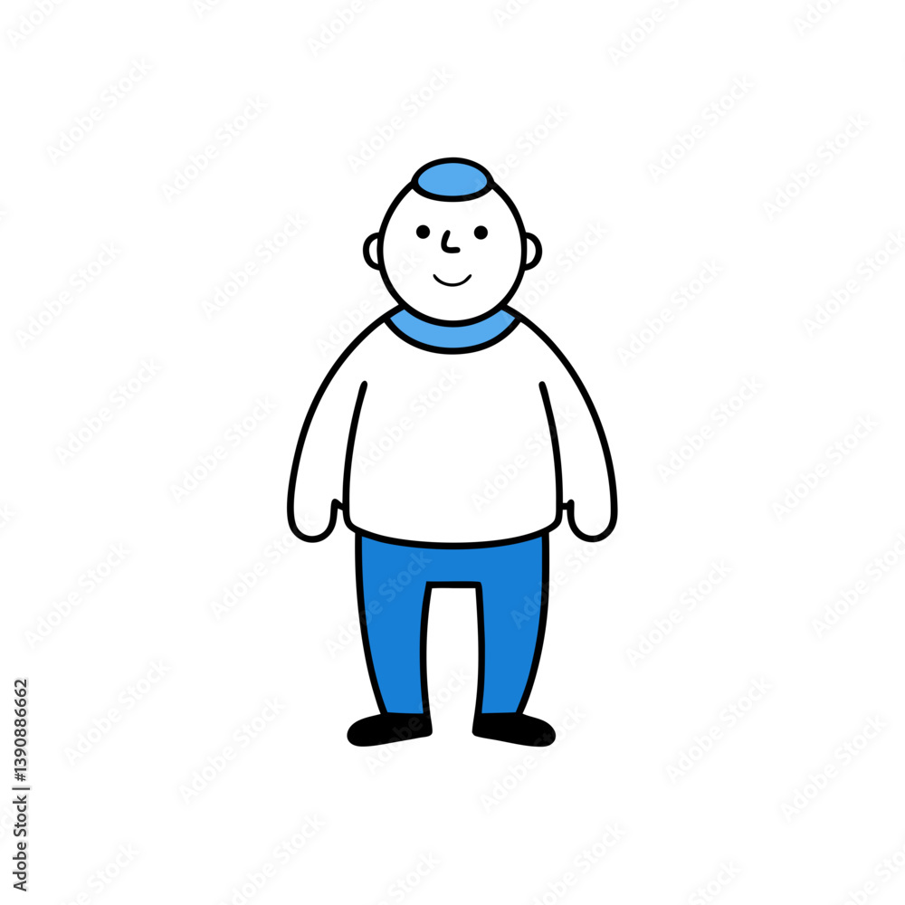 daddy doodle vector on white background daddy doodle vector on white background
