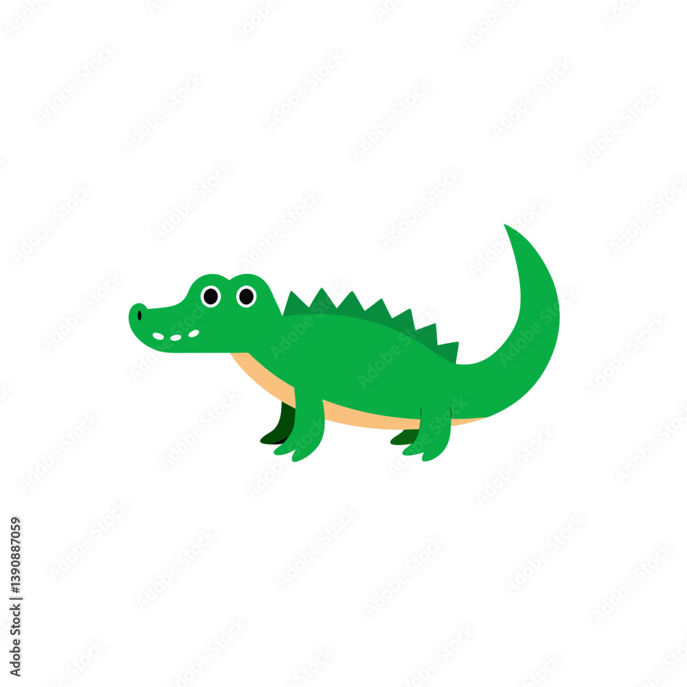 crocodile silhouette doodle vector on white background crocodile silhouette doodle vector on white background