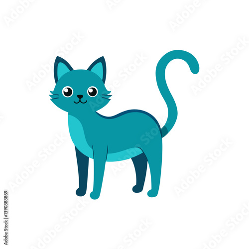Cat Doodle on White Background