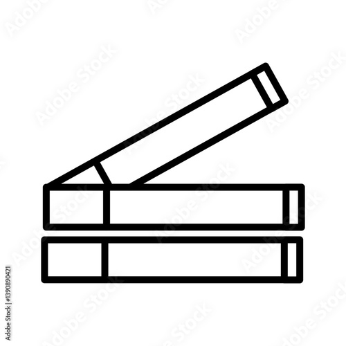 Cigarette Vector Line Icon Design