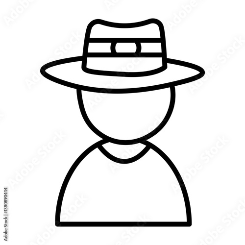 Criminal Vector Line Icon Design