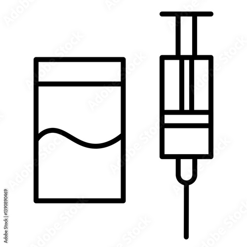 Heroin Vector Line Icon Design