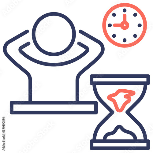 Procrastinating Dual Tone Icon