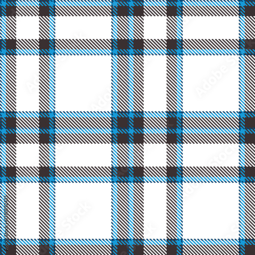Smoky prussian blue Seamless Tartan with Sandy water blue accents Fabric Design