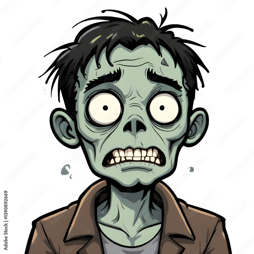 cartoon zombie man cartoon zombie man